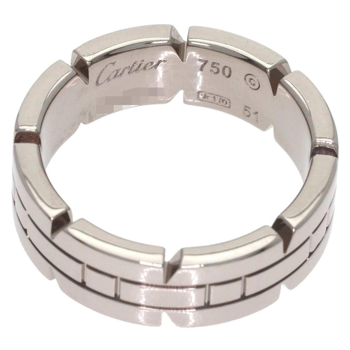 CARTIER Tank Francaise # 51 Ring K18 White Gold Ladies [Used]