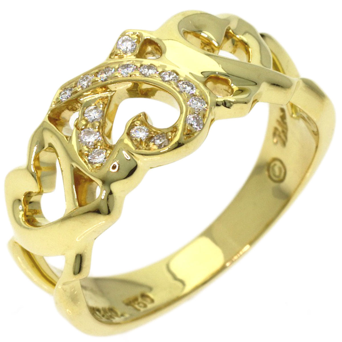 TIFFANY&Co. Loving Heart Diamond Ring K18 Yellow Gold Ladies [Used]