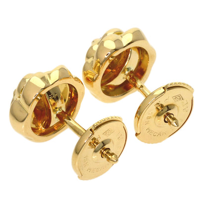 CHANEL Camellia Diamond earring K18 Yellow Gold Ladies [Used]
