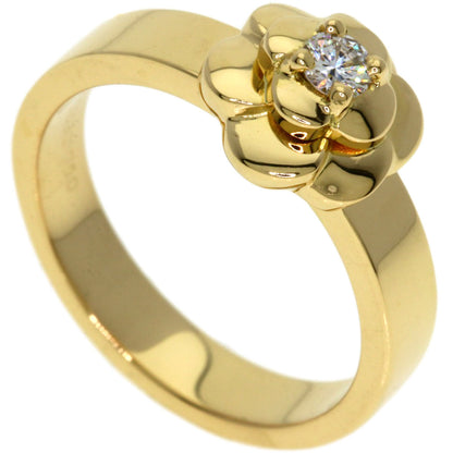CHANEL Camellia Diamond Ring K18 Yellow Gold Ladies [Used]