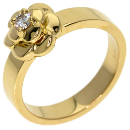 CHANEL Camellia Diamond Ring K18 Yellow Gold Ladies [Used]