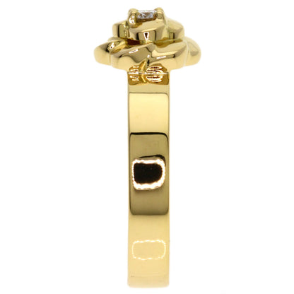 CHANEL Camellia Diamond Ring K18 Yellow Gold Ladies [Used]