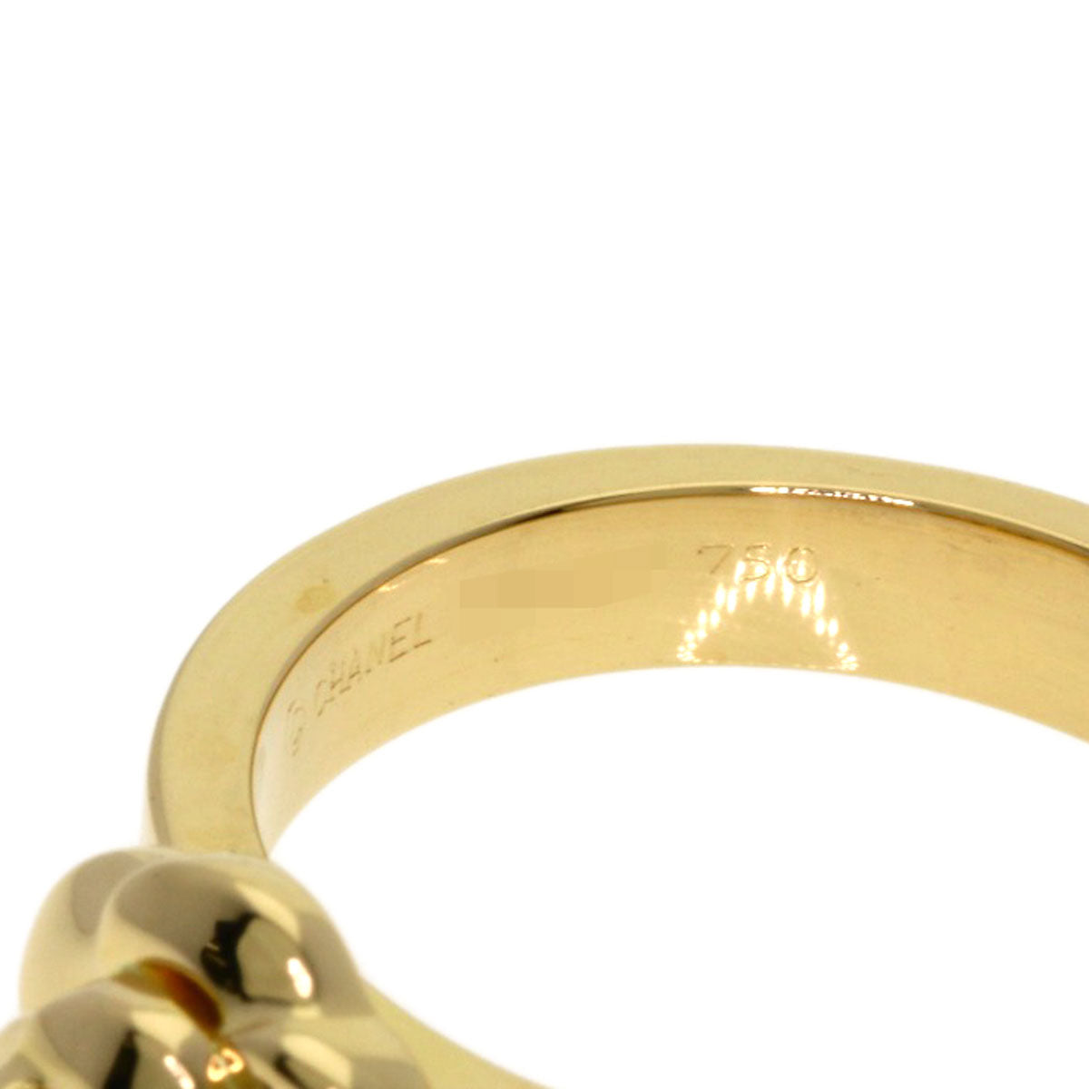 CHANEL Camellia Diamond Ring K18 Yellow Gold Ladies [Used]