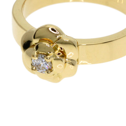 CHANEL Camellia Diamond Ring K18 Yellow Gold Ladies [Used]