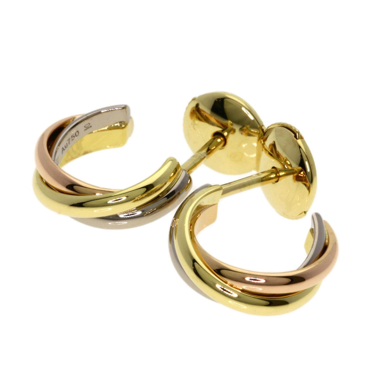 CARTIER Trinity earring K18 Yellow Gold 18K Pink GoldLadies [Used]