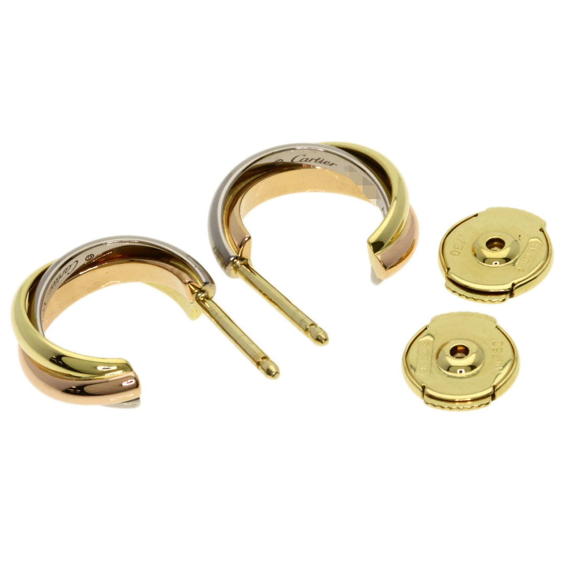 CARTIER Trinity earring K18 Yellow Gold 18K Pink GoldLadies [Used]