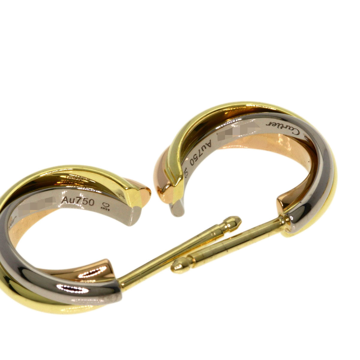 CARTIER Trinity earring K18 Yellow Gold 18K Pink GoldLadies [Used]