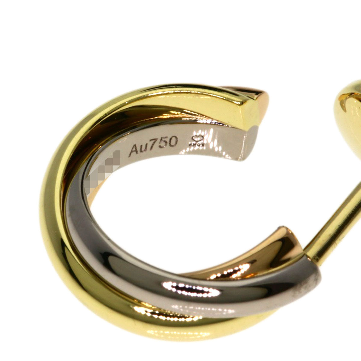 CARTIER Trinity earring K18 Yellow Gold 18K Pink GoldLadies [Used]