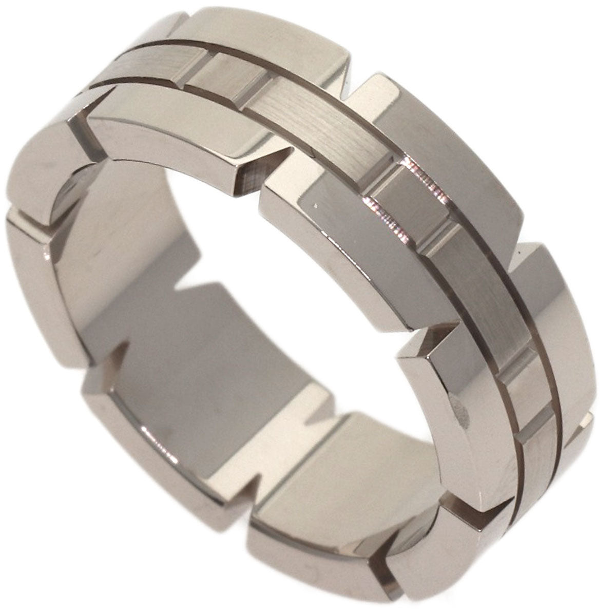CARTIER Tank Francaise # 50 Ring K18 White Gold Ladies [Used]