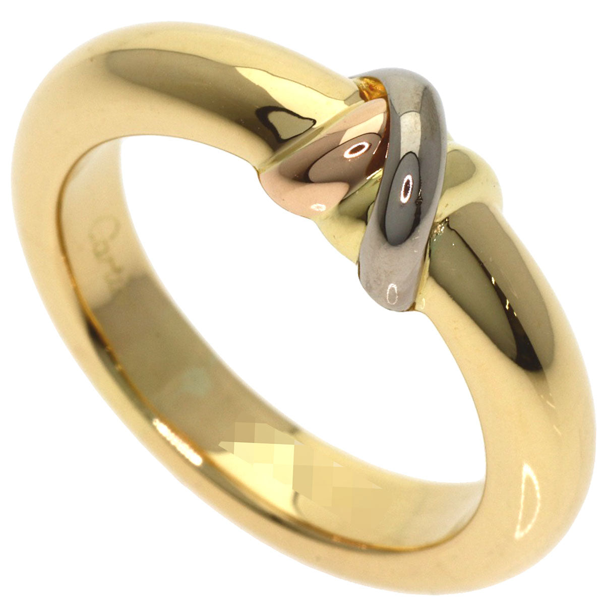 CARTIER Thread Three Color Ring K18 Yellow Gold K18 White GoldLadies [Used]