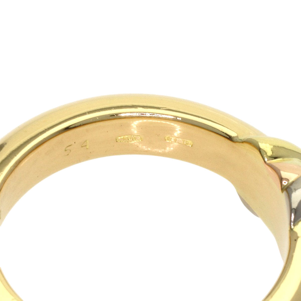 CARTIER Thread Three Color Ring K18 Yellow Gold K18 White GoldLadies [Used]