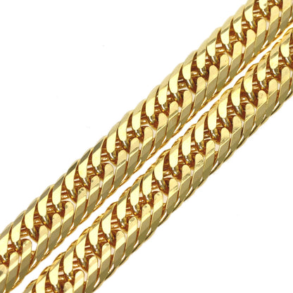 Curb chain, triple 20-sided. Necklace K18 Yellow Gold 55.4g　Ladies
