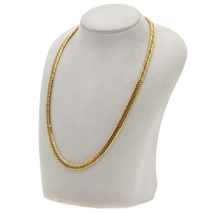 Curb chain, triple 20-sided. Necklace K18 Yellow Gold 50.4g　Ladies