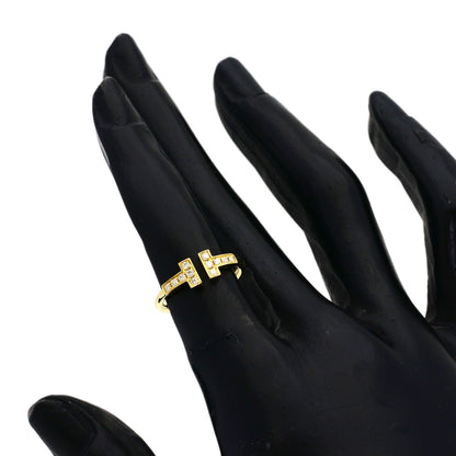 TIFFANY&Co. TWire Diamond Ring K18 Yellow Gold Ladies [Used]