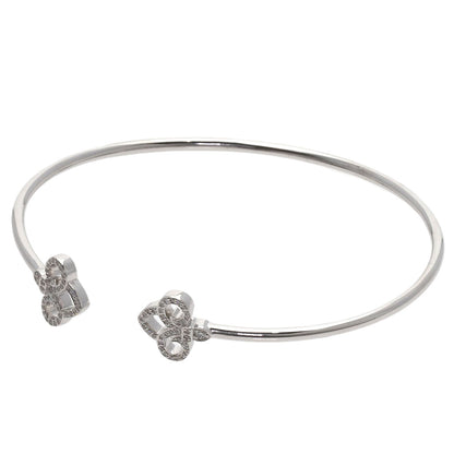 TIFFANY&Co. Fleur de Lis Diamond Bracelet K18 White Gold Ladies [Used]
