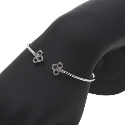 TIFFANY&Co. Fleur de Lis Diamond Bracelet K18 White Gold Ladies [Used]