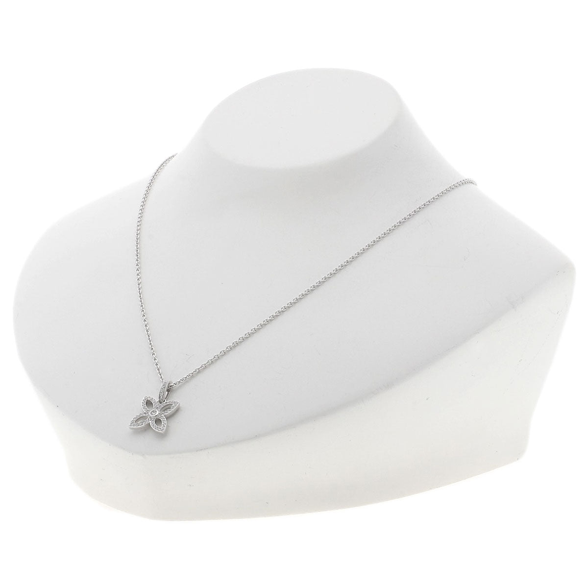 LOUIS VUITTON Pendentif Cracker Diamond Necklace K18 White Gold Ladies [Used]