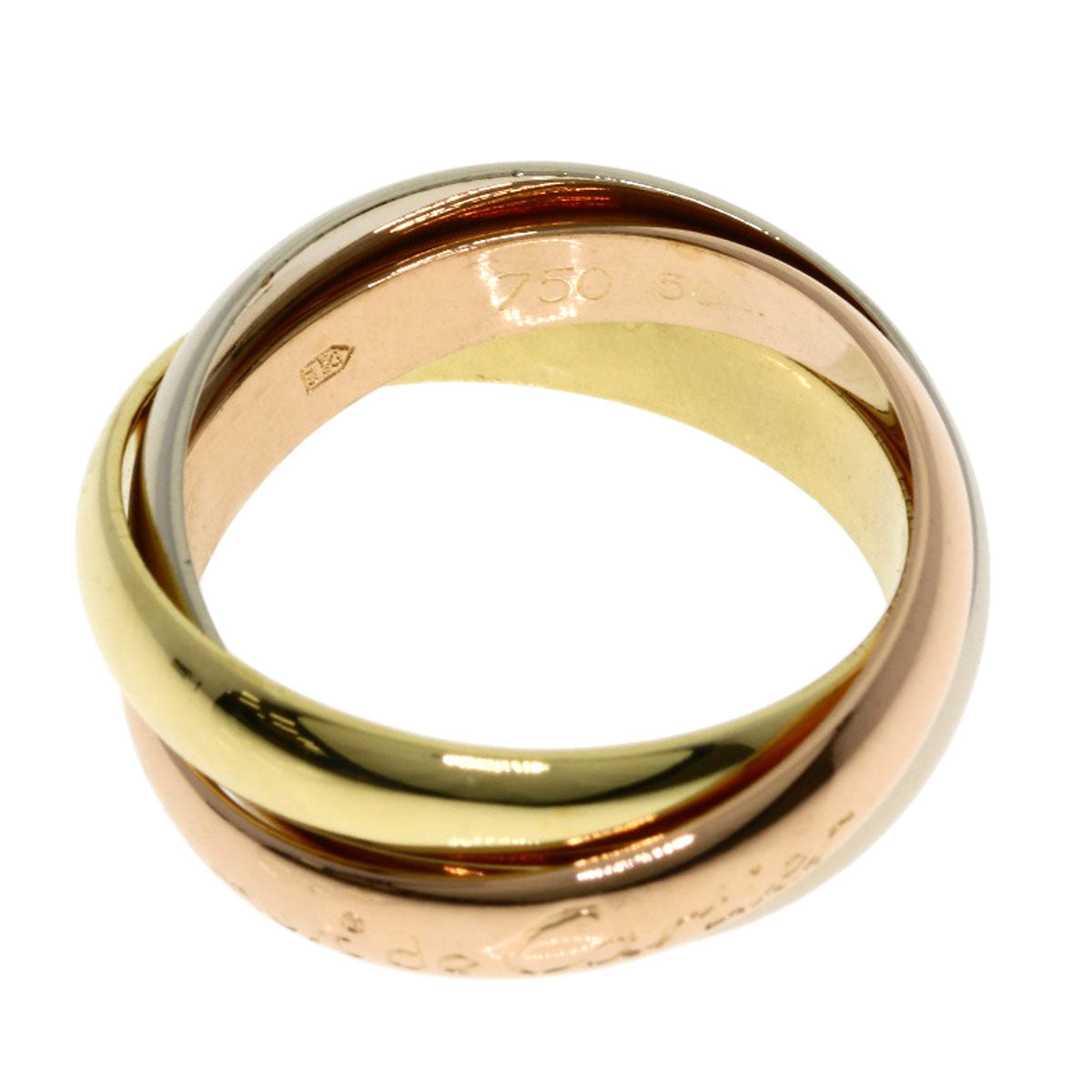 CARTIER Trinity #50 Ring K18 Yellow Gold K18 White GoldLadies [Used]