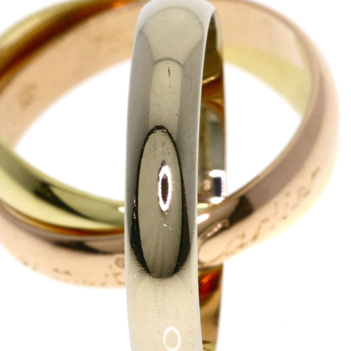 CARTIER Trinity #50 Ring K18 Yellow Gold K18 White GoldLadies [Used]