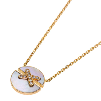 Chaumet Je de Liens Harmony Shell Diamond Necklace K18 Pink Gold Ladies [Used]