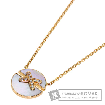 Chaumet Je de Liens Harmony Shell Diamond Necklace K18 Pink Gold Ladies [Used]