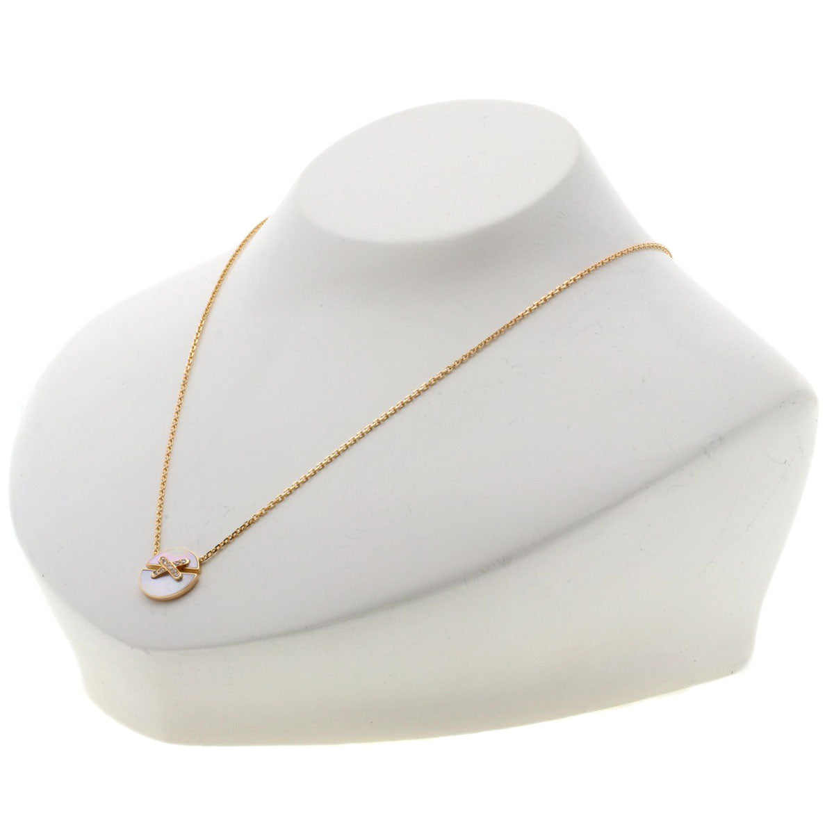Chaumet Je de Liens Harmony Shell Diamond Necklace K18 Pink Gold Ladies [Used]