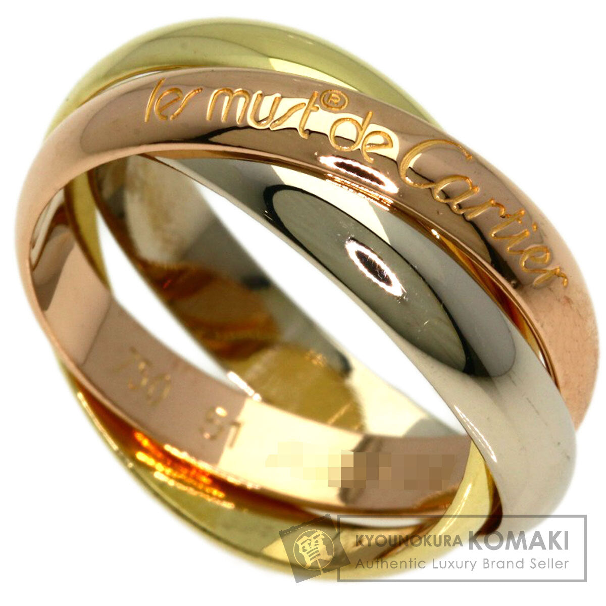 CARTIER Trinity #51 Ring K18 Yellow Gold K18 White GoldLadies [Used]