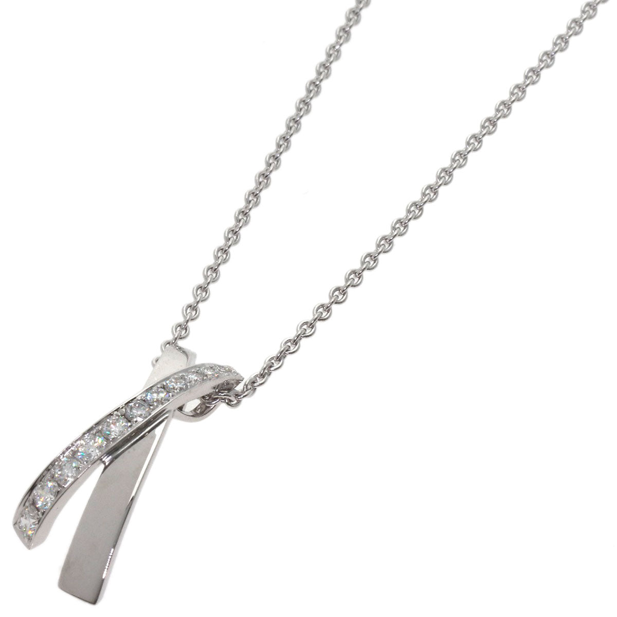 GRAFF Kiss Diamond Necklace K18 White Gold Ladies [Used]