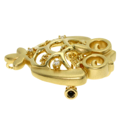 TASAKI Owl Diamond Brooch K18 Yellow Gold Ladies [Used]