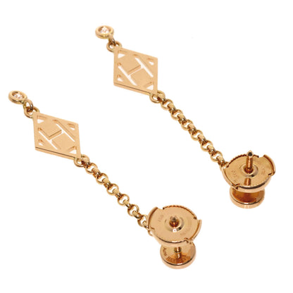 HERMES Gunbird Diamond earring K18 Pink Gold Ladies [Used]