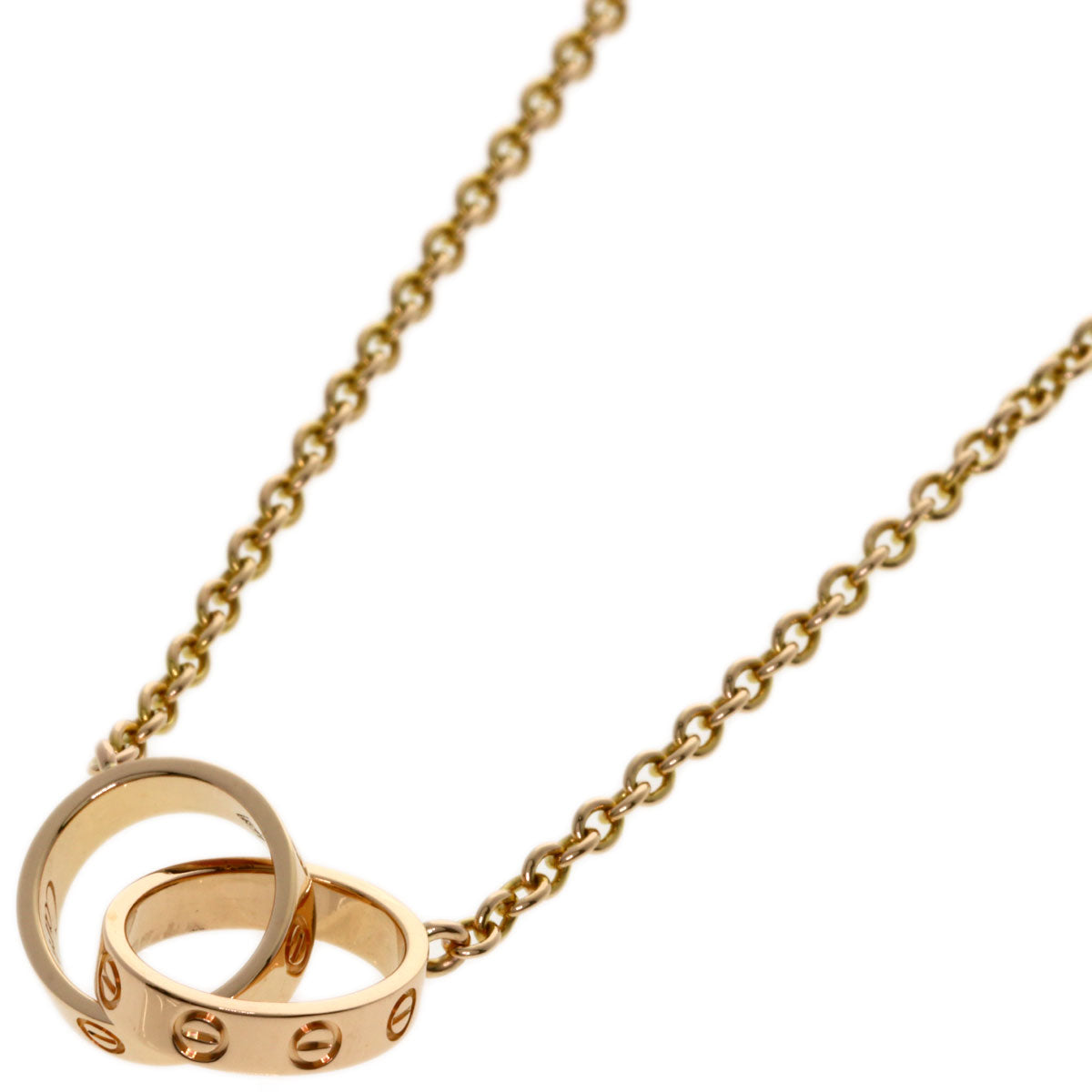 CARTIER mini love Necklace K18 Pink Gold Ladies [Used]