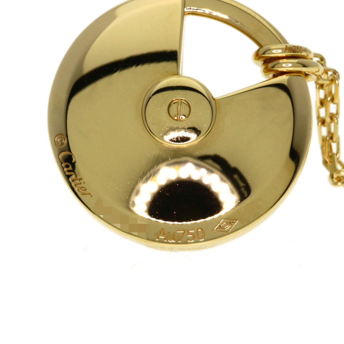 CARTIER Amulette de Cartier SM Shell Diamond Necklace K18 Yellow Gold Ladies [Used]
