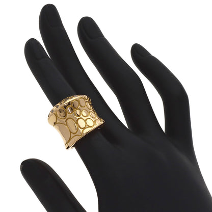 Pomellato Cocco Brown Diamond Ring K18 Pink Gold Ladies [Used]