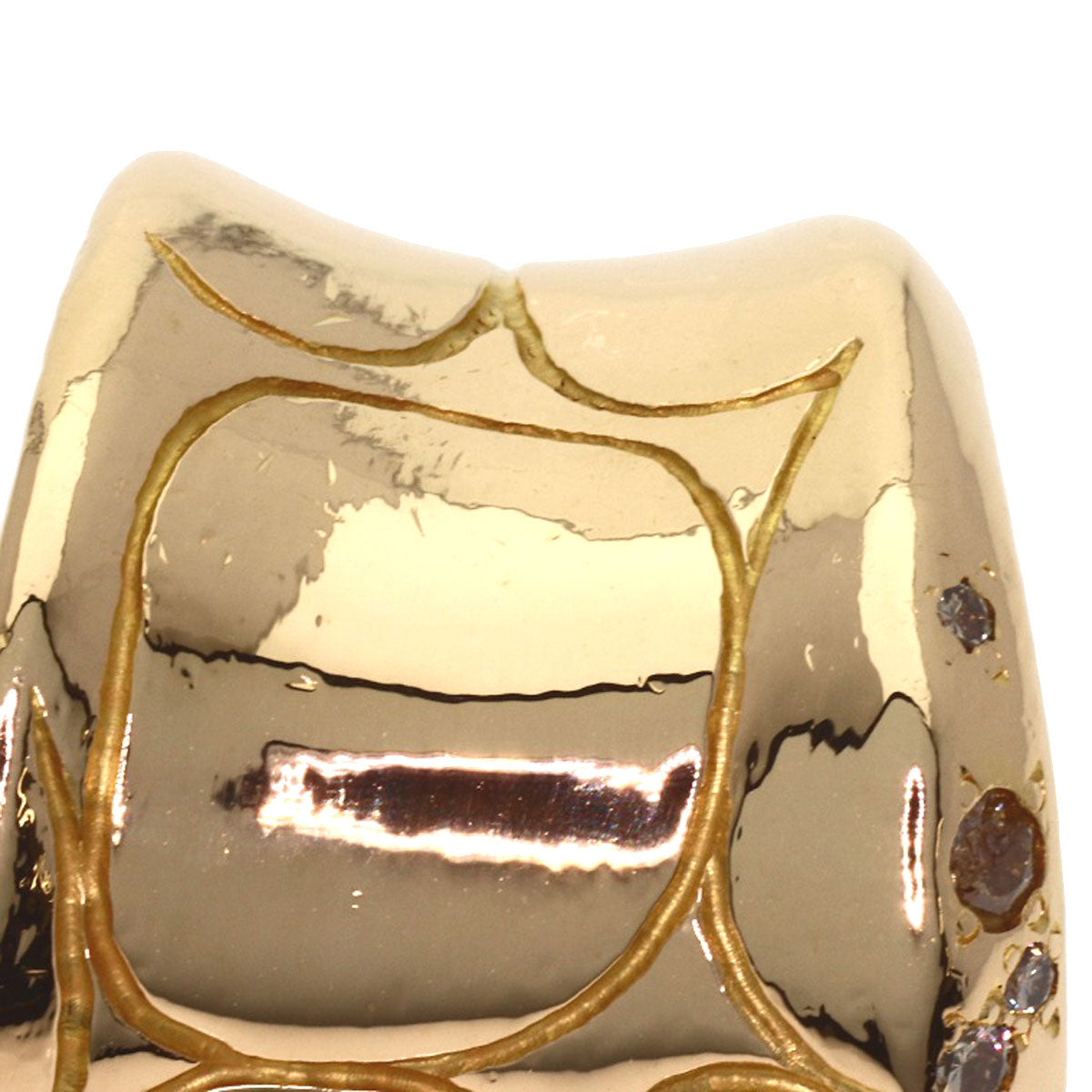 Pomellato Cocco Brown Diamond Ring K18 Pink Gold Ladies [Used]