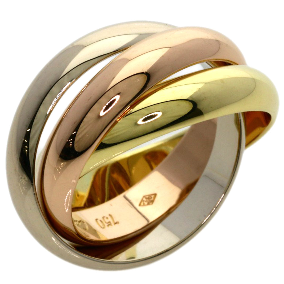 CARTIER Trinity LM #53 Ring K18 Yellow Gold K18 White GoldLadies [Used]