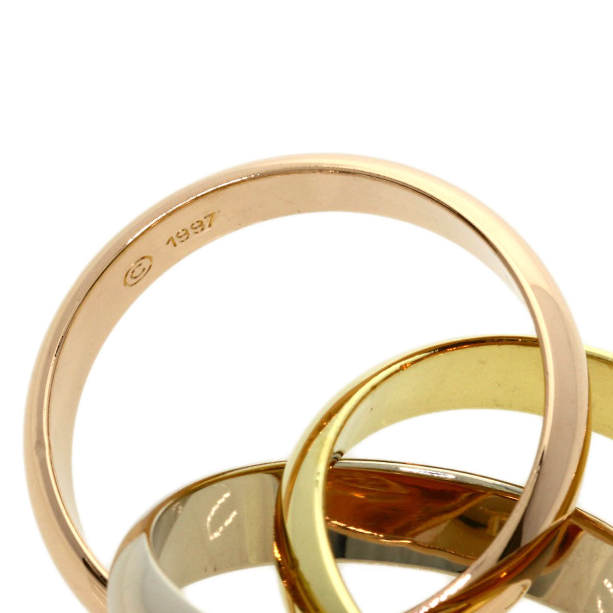 CARTIER Trinity LM #53 Ring K18 Yellow Gold K18 White GoldLadies [Used]
