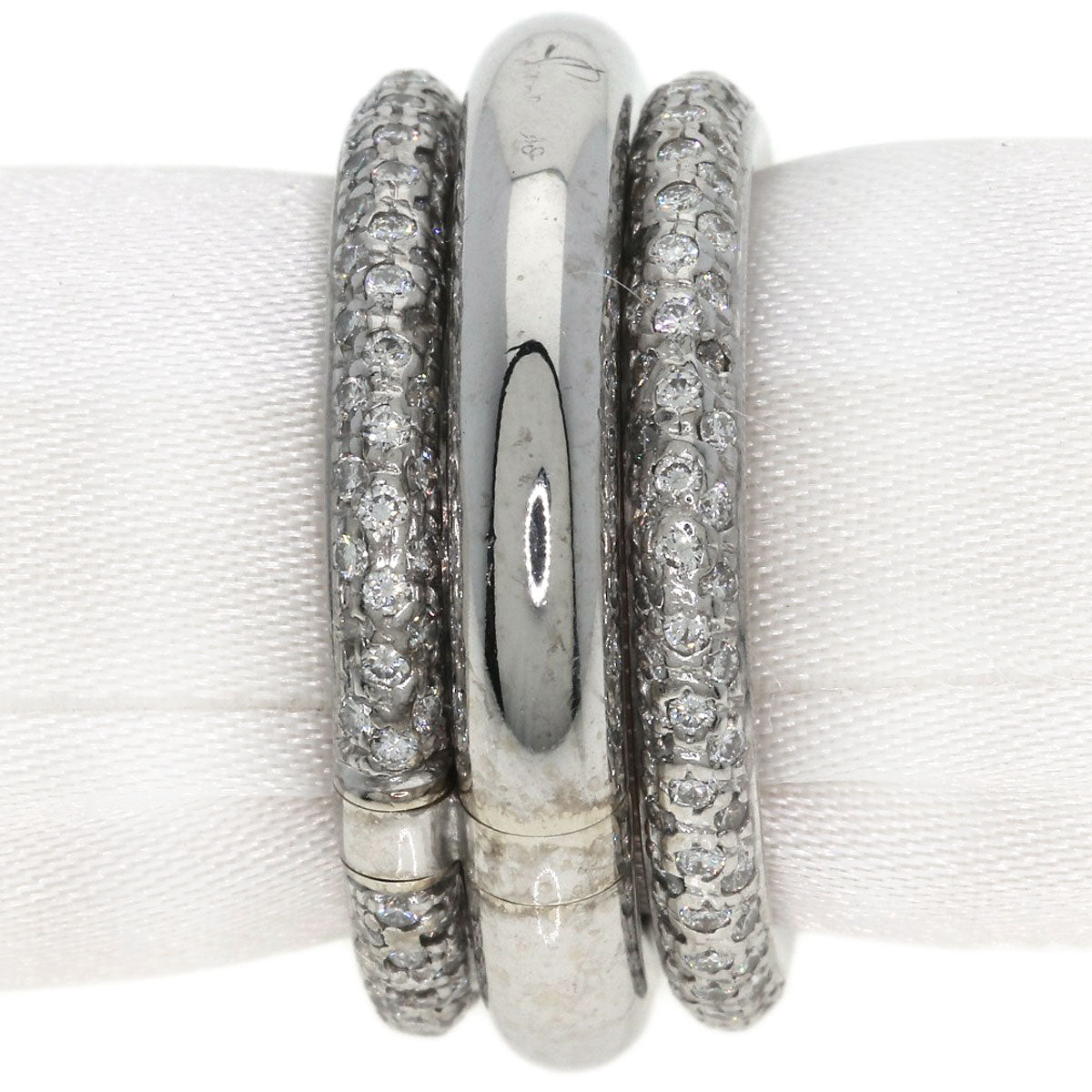 Pomellato Jocko Diamond Ring K18 White Gold Ladies [Used]