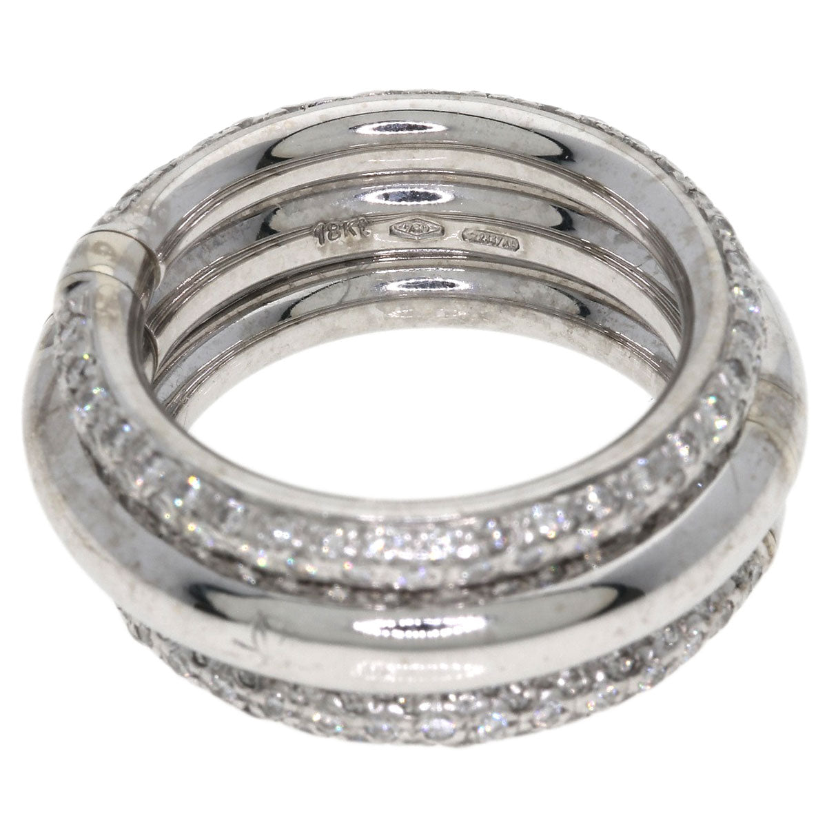 Pomellato Jocko Diamond Ring K18 White Gold Ladies [Used]