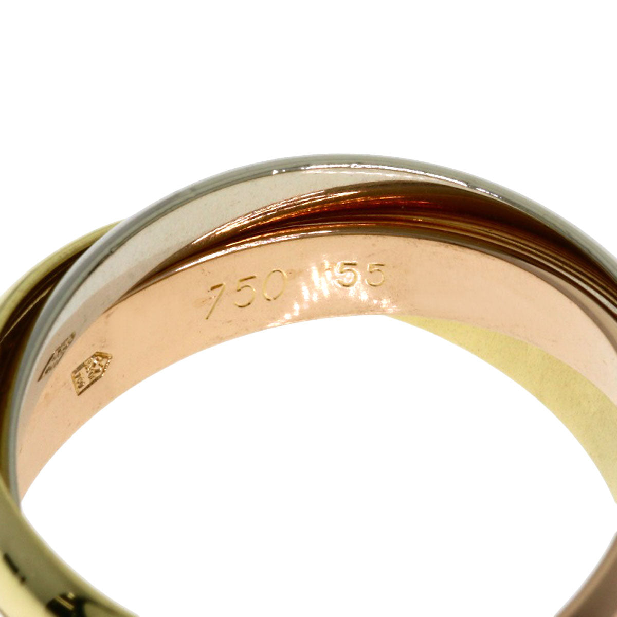 CARTIER Trinity #55 Ring K18 Yellow Gold K18 White GoldLadies [Used]