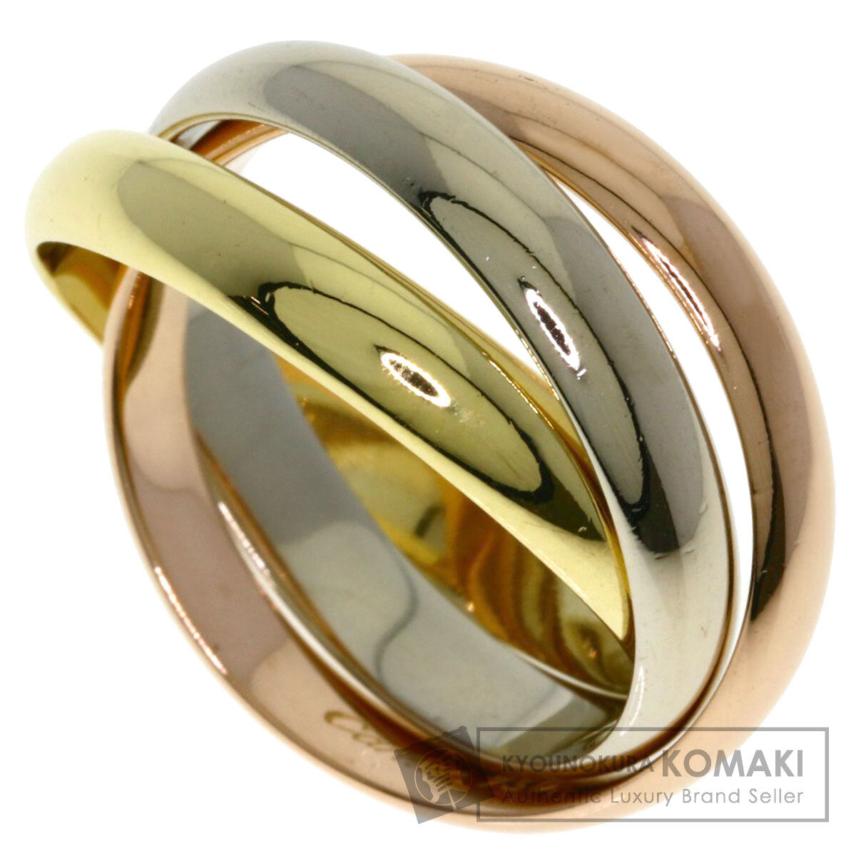 CARTIER Trinity Ring K18 Yellow Gold K18 White GoldLadies [Used]