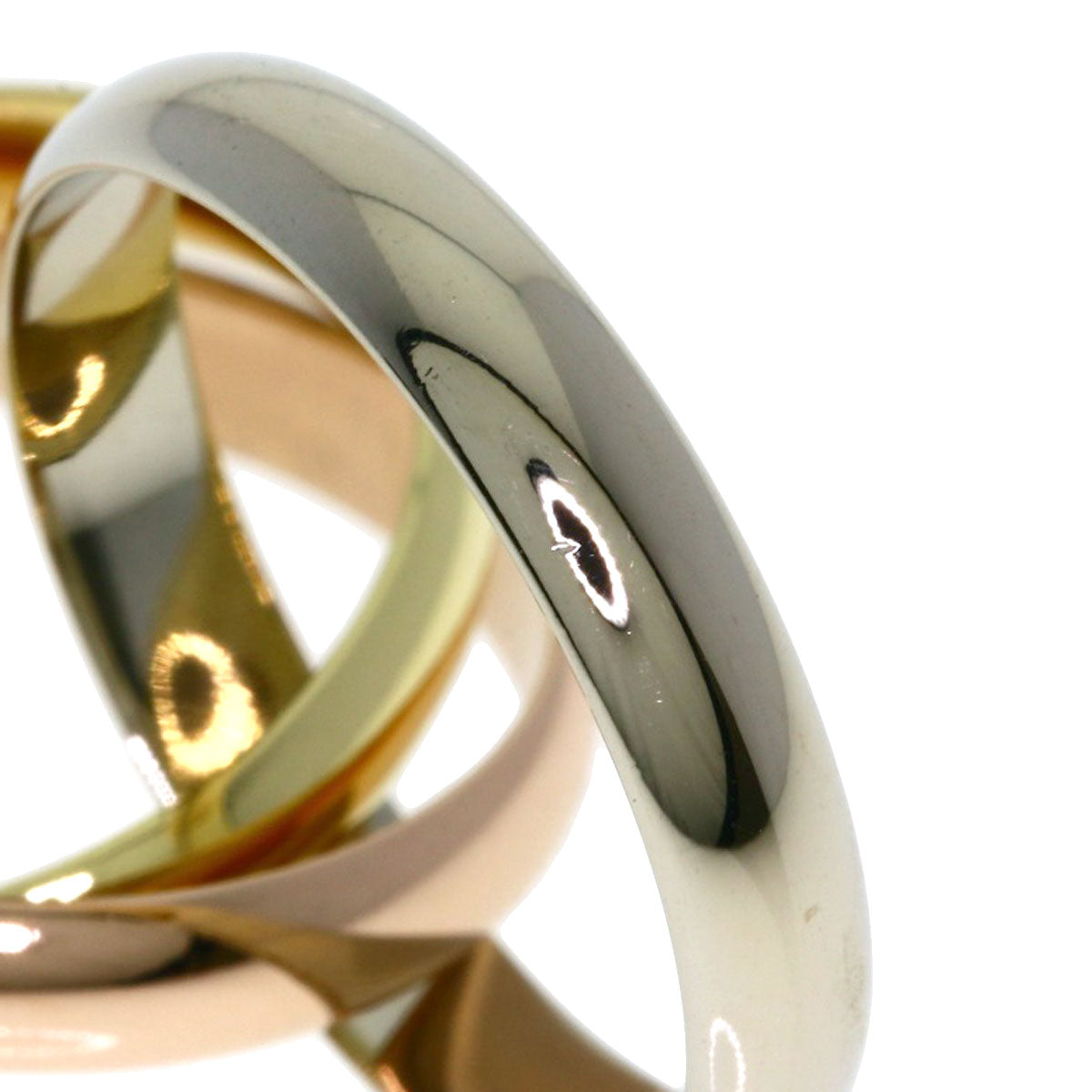 CARTIER Trinity Ring K18 Yellow Gold K18 White GoldLadies [Used]