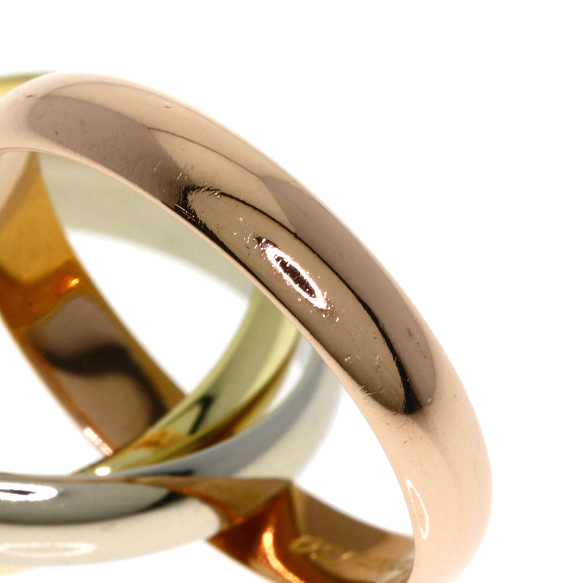 CARTIER Trinity Ring K18 Yellow Gold K18 White GoldLadies [Used]