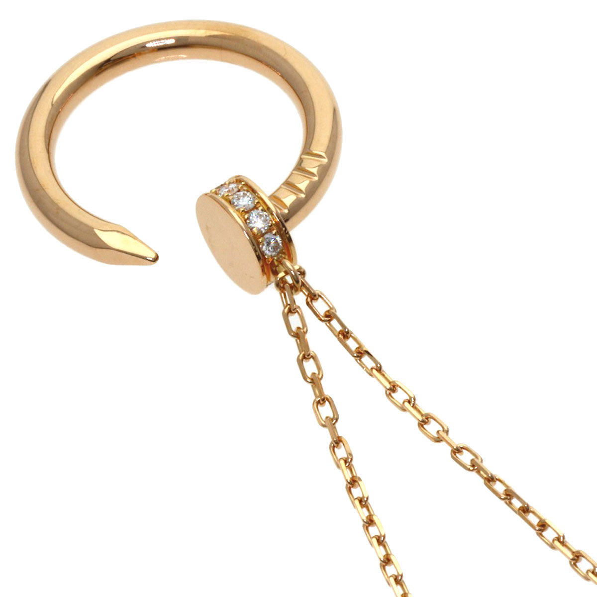 CARTIER Juste uncle Diamond Necklace K18 Pink Gold Ladies [Used]