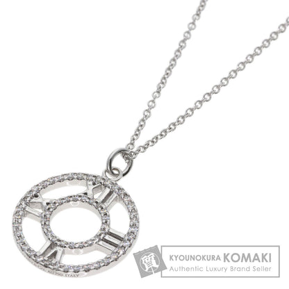 TIFFANY&Co. Open Atlas Medallion Diamond Necklace K18 White Gold Ladies [Used]