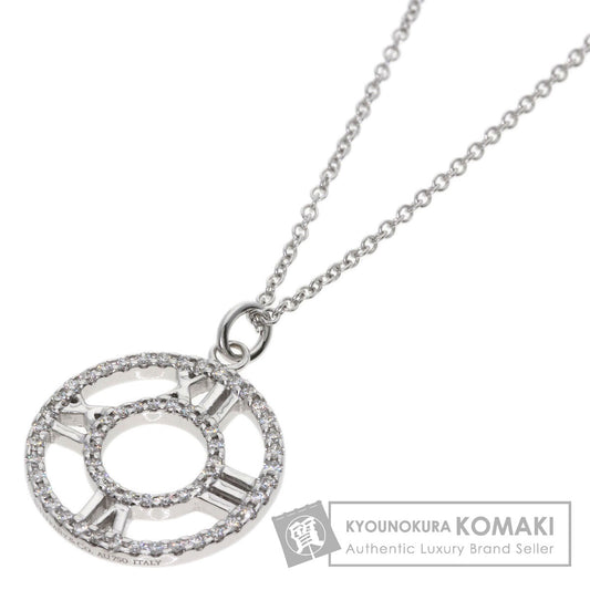 TIFFANY&Co. Open Atlas Medallion Diamond Necklace K18 White Gold Ladies [Used]