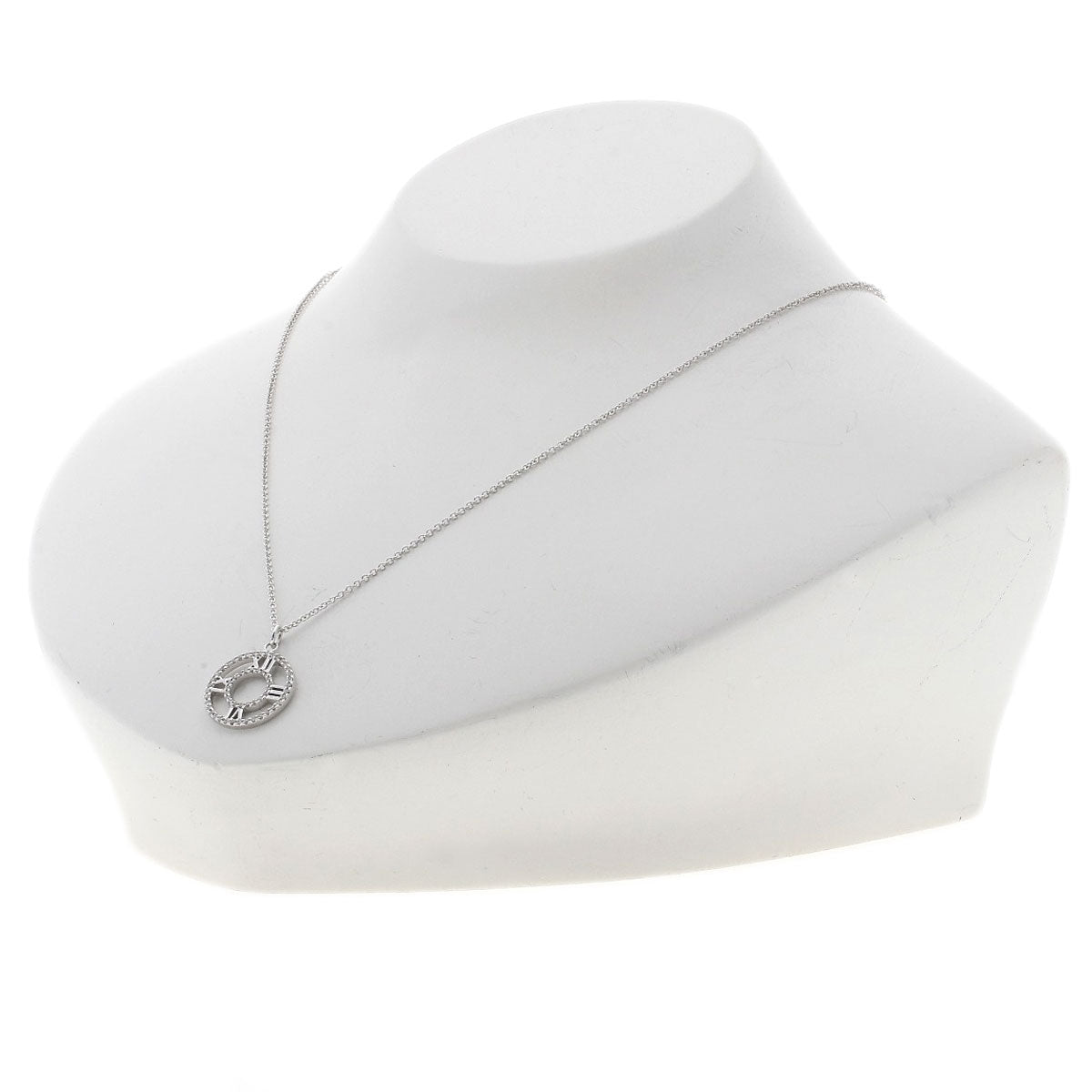 TIFFANY&Co. Open Atlas Medallion Diamond Necklace K18 White Gold Ladies [Used]