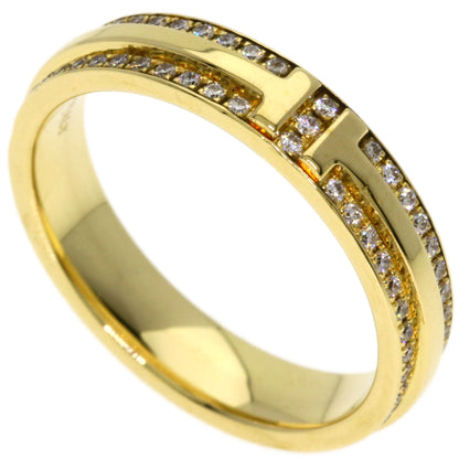 TIFFANY&Co. T TWO Diamond Ring K18 Yellow Gold Ladies [Used]