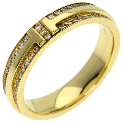 TIFFANY&Co. T TWO Diamond Ring K18 Yellow Gold Ladies [Used]