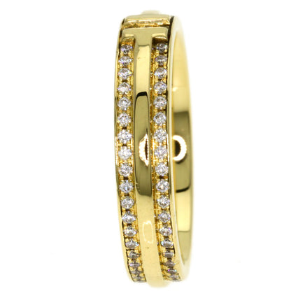 TIFFANY&Co. T TWO Diamond Ring K18 Yellow Gold Ladies [Used]