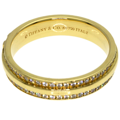 TIFFANY&Co. T TWO Diamond Ring K18 Yellow Gold Ladies [Used]